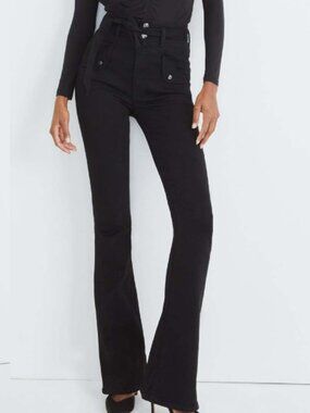 Veronica Beard Jean Giselle Flare Jeans in Onyx Size 27